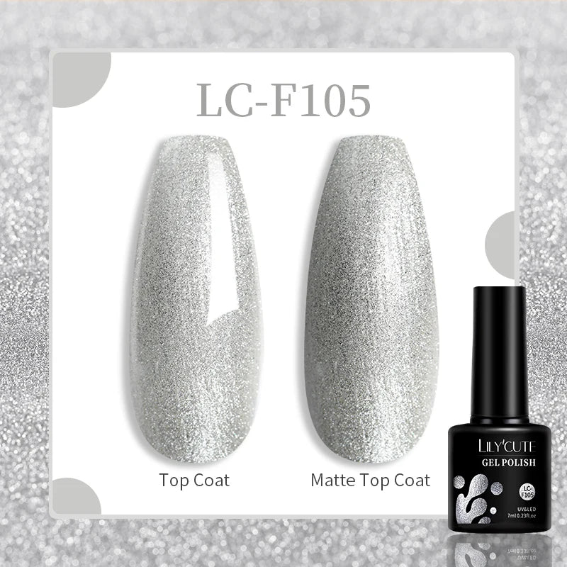 LILYCUTE 7ml UV LED Gel Nail Polish with 129 Color Options