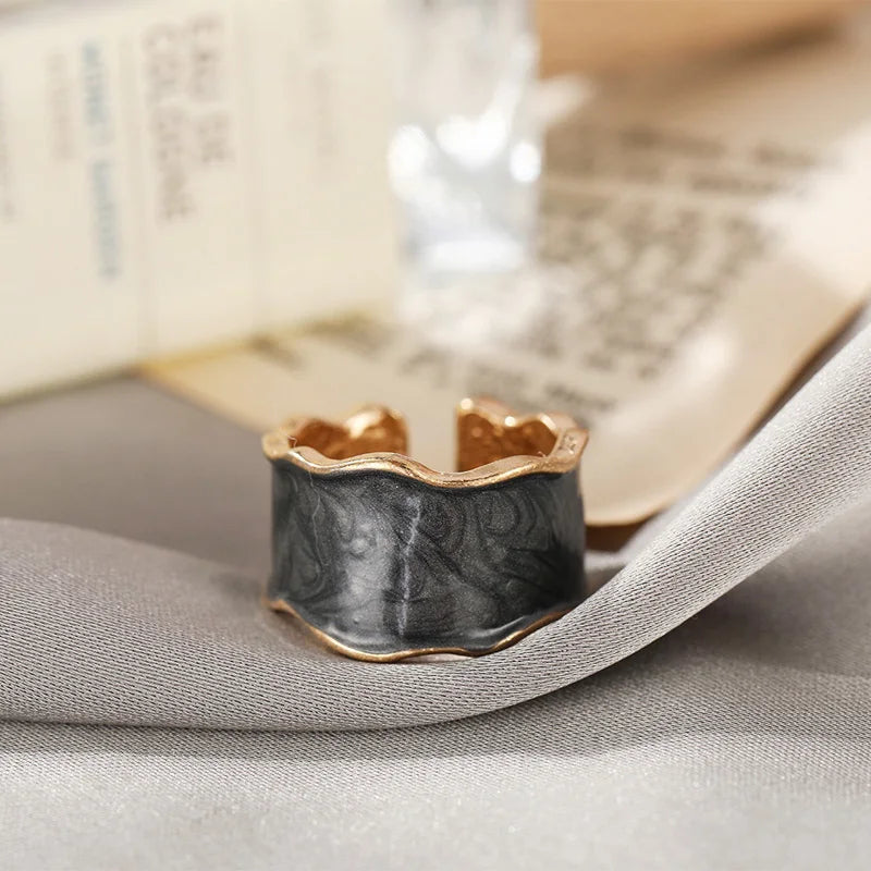 Retro Gold Adjustable Irregular Open Ring