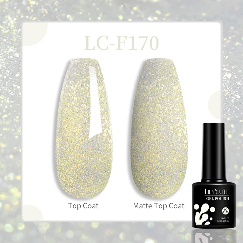 LILYCUTE 7ml UV LED Gel Nail Polish with 129 Color Options