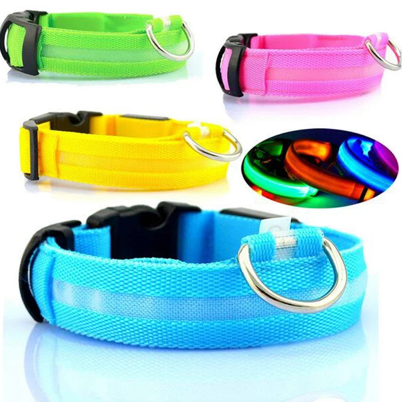 Colorful RGB Nylon LED Pet Collar for Small Dogs & Cats