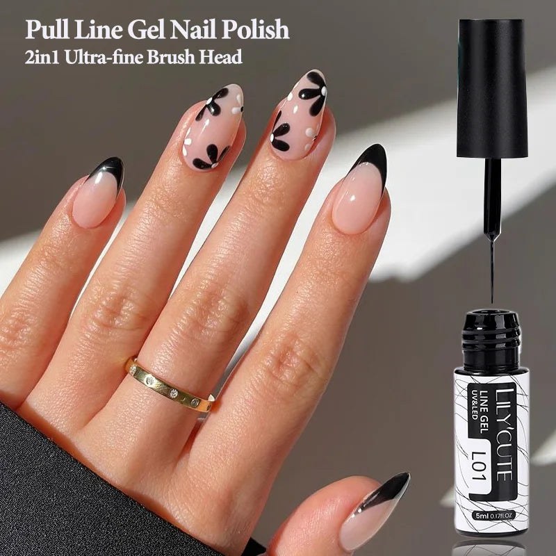 LILYCUTE 5ml Reflective Glitter Nail Liner Gel - Sparkle Art Polish