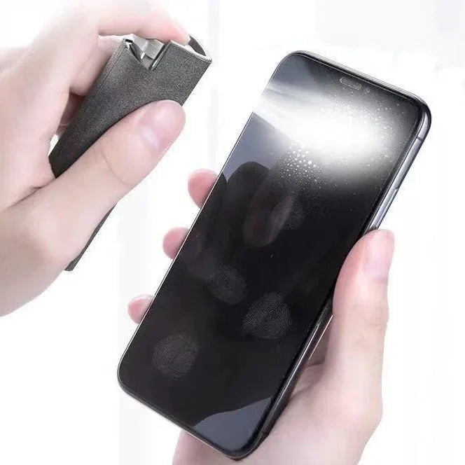 2-in-1 Microfiber Screen Cleaner Spray Bottle for Phones & Glasses