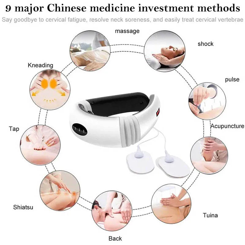 Electric Neck and Shoulder Massager - Heated Muscle Relaxation Tool