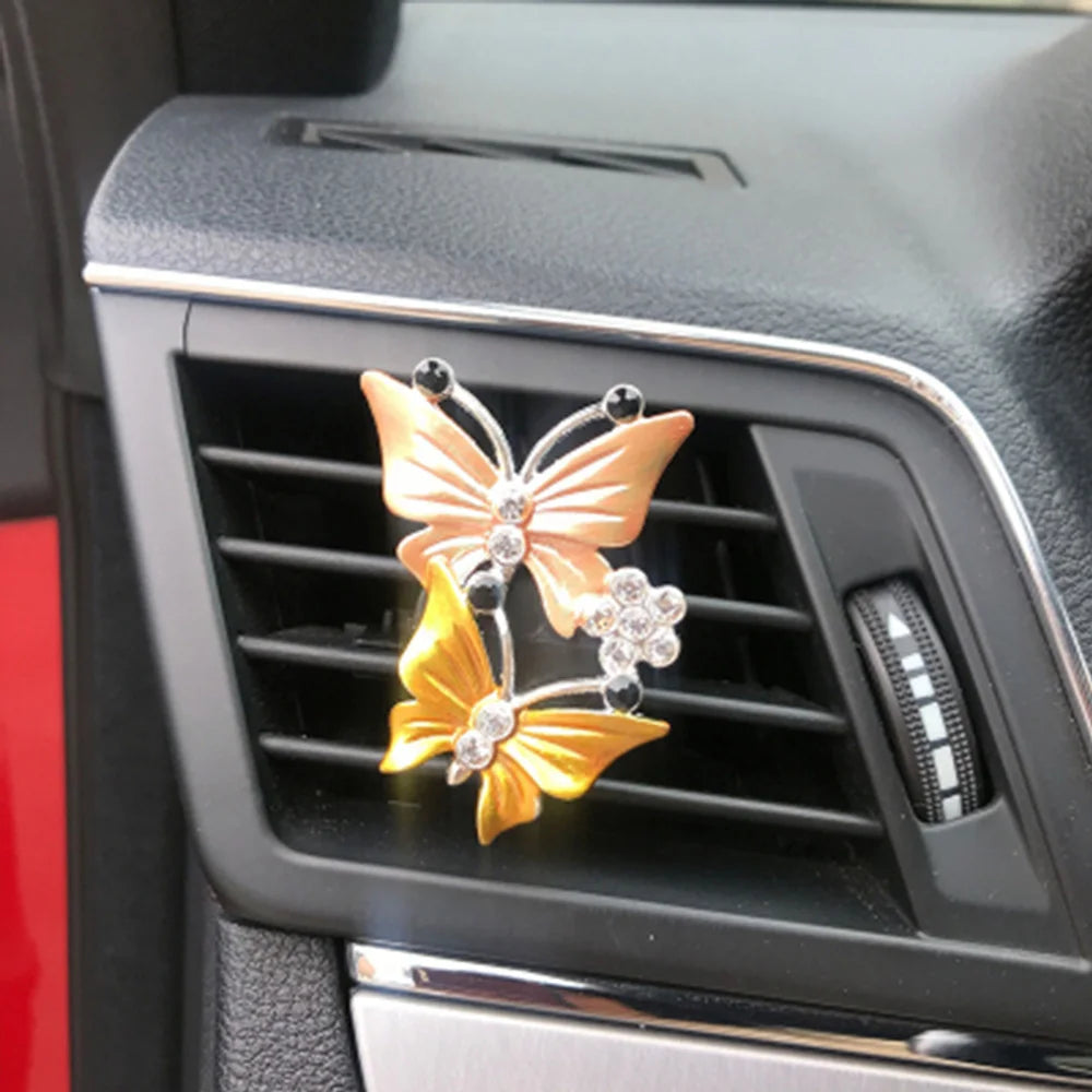Butterfly Car Air Vent Freshener - Crystal Fragrance Outlet Clip