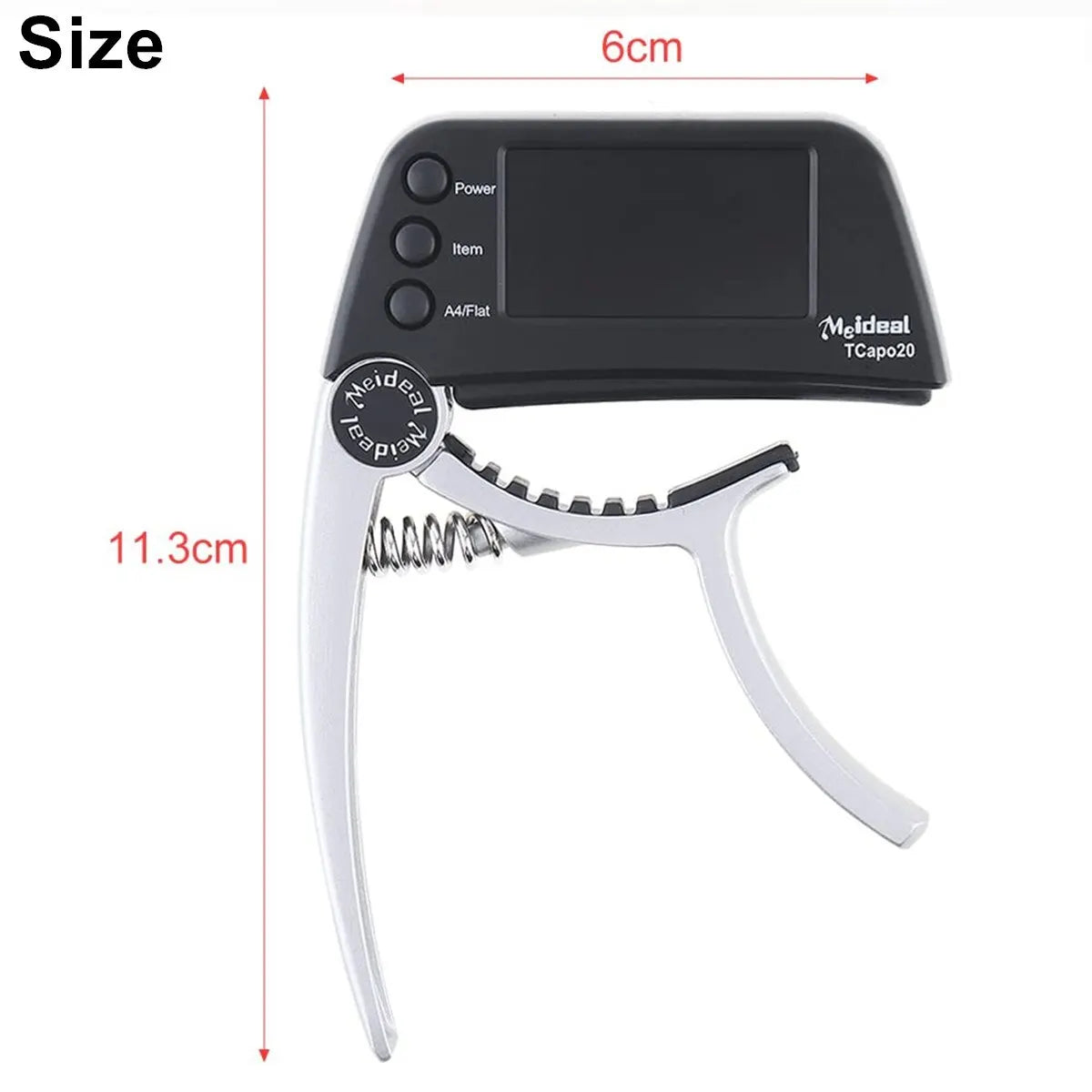 2-in-1 Guitar Capo and LED Tuner for Acoustic, Electric, Bass & Ukulele