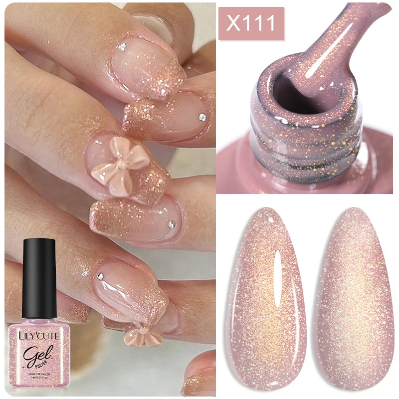 LILYCUTE 5ml Reflective Glitter Nail Liner Gel - Sparkle Art Polish