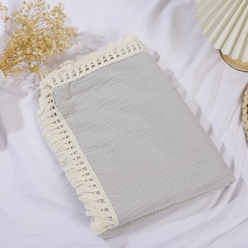 Cute Bear Cotton Muslin Baby Swaddle Blanket