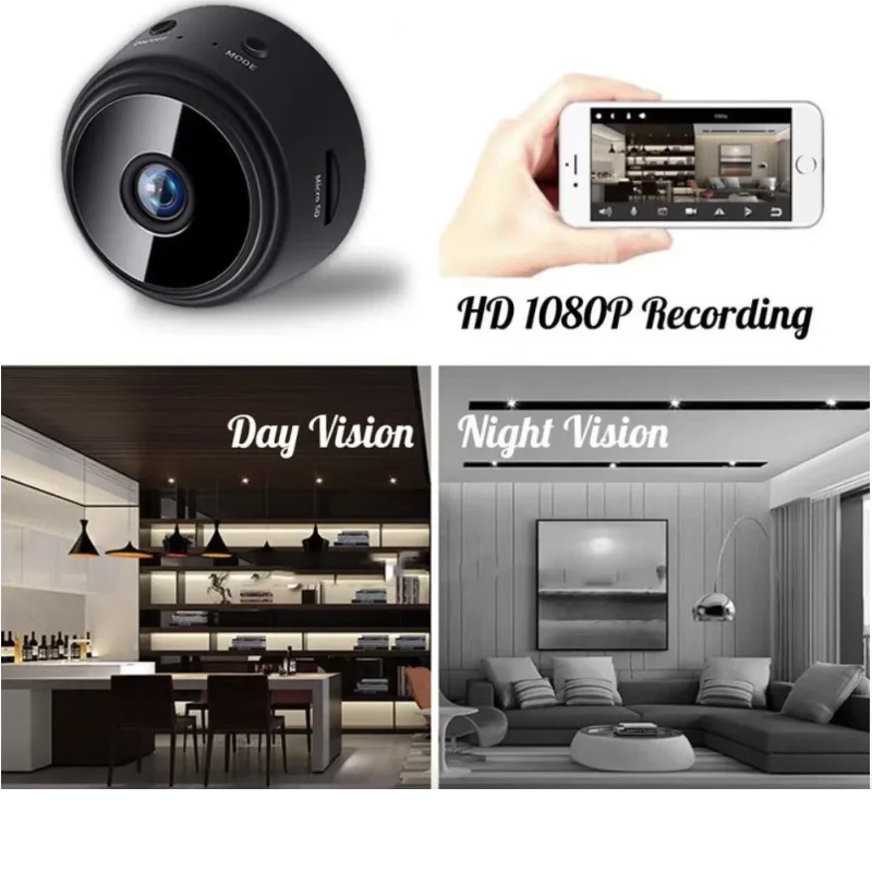 A9 WiFi Mini Security Camera - 1080P Smart Monitoring Recorder
