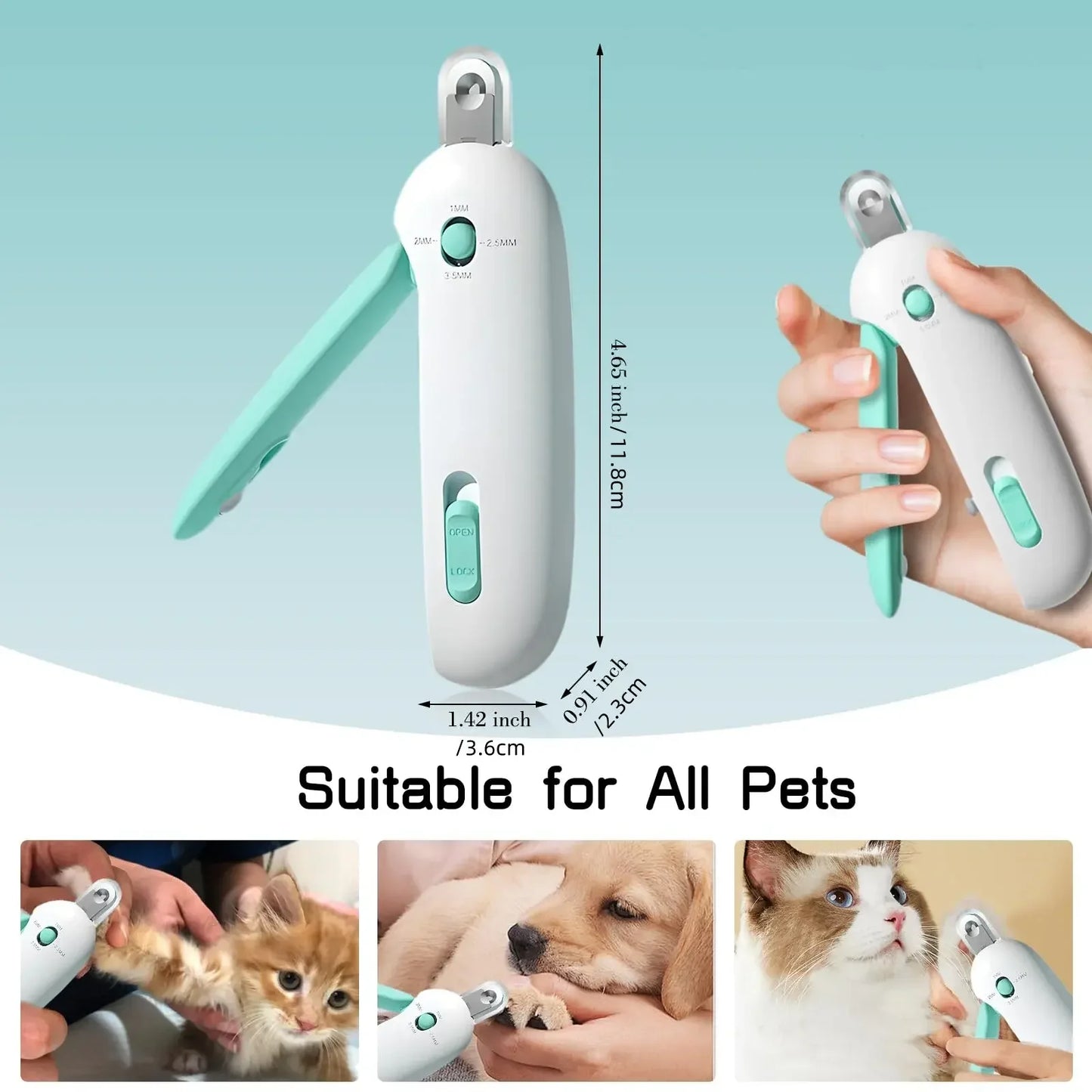 Adjustable Pet Nail Clipper for Cats and Dogs - Small to Large Pets