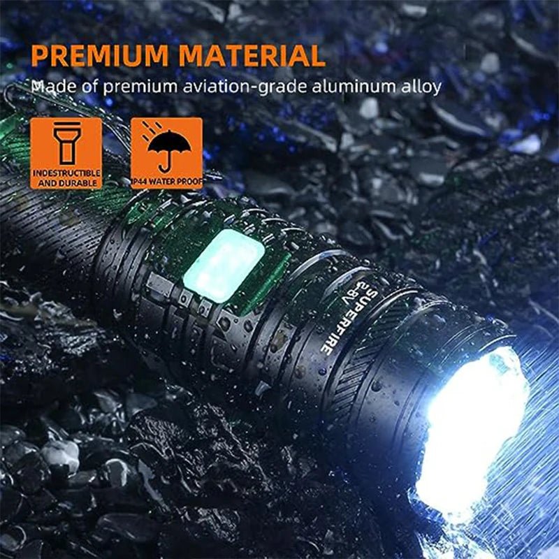 SUPERFIRE 36W Rechargeable Waterproof LED Flashlight