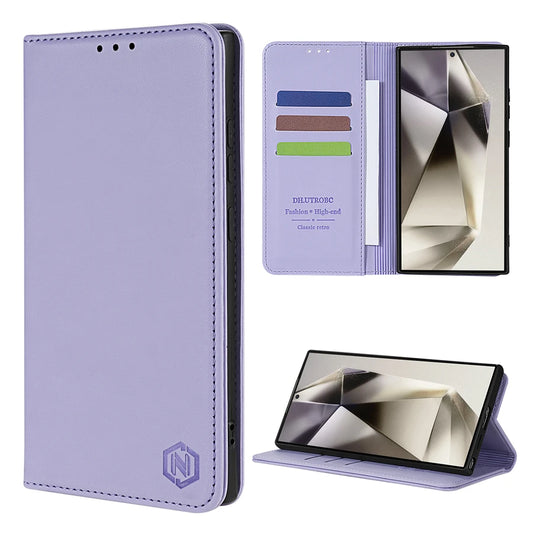 Samsung Galaxy Magnetic Flip Wallet Case with Card Slot & Kickstand