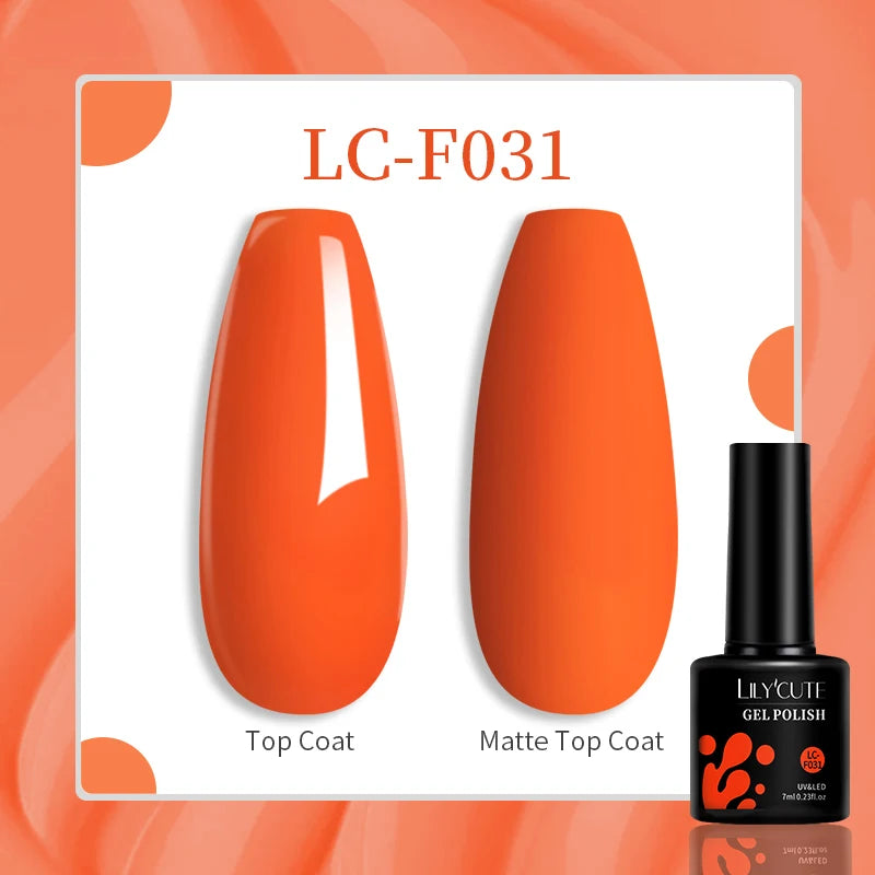 LILYCUTE 7ml UV LED Gel Nail Polish with 129 Color Options
