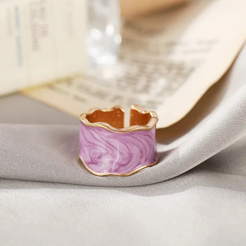 Retro Gold Adjustable Irregular Open Ring