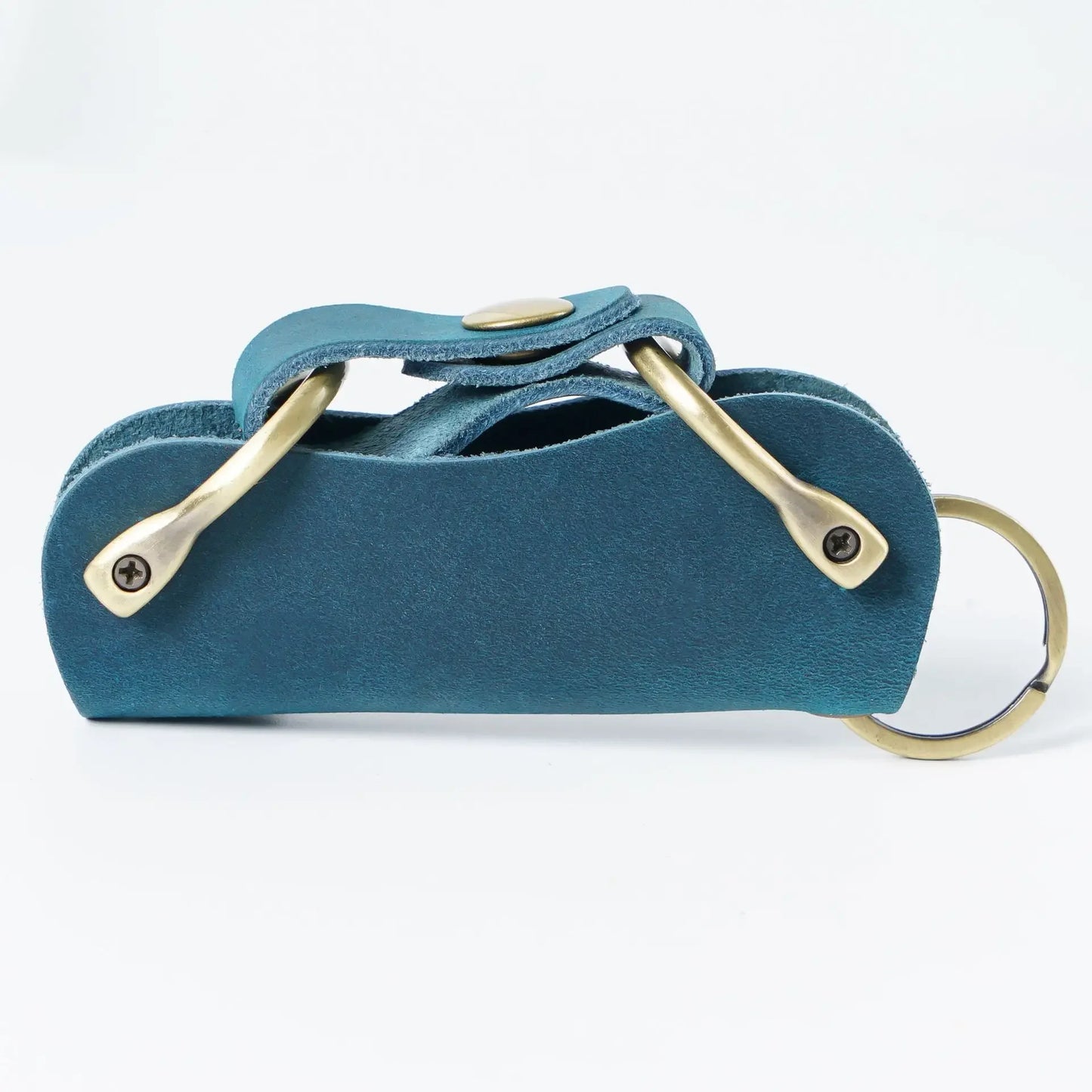 Genuine Leather Car Key Holder Wallet with Compact EDC Organizer Design