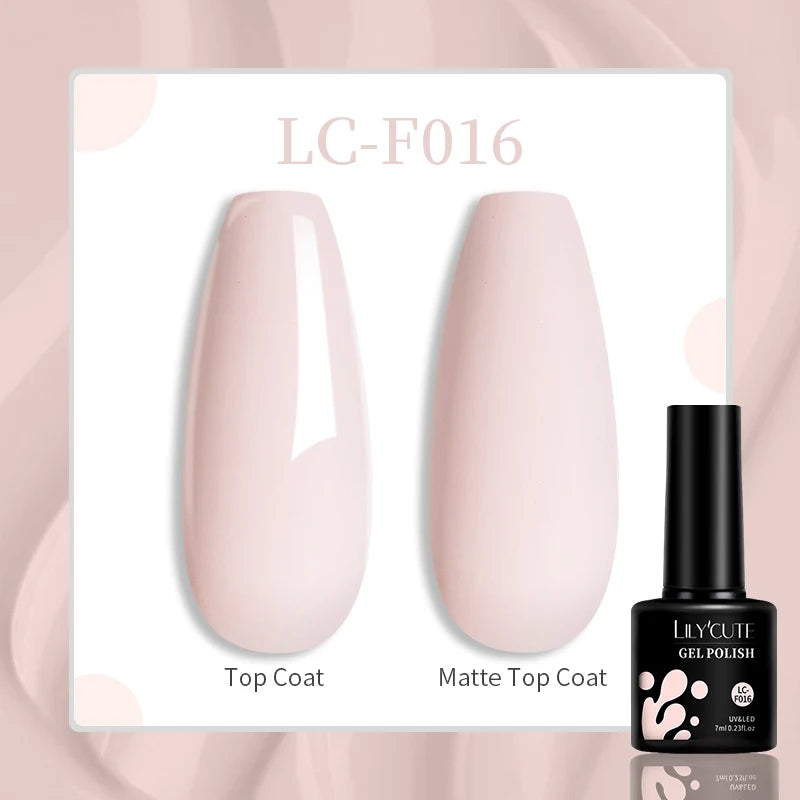 LILYCUTE 7ml UV LED Gel Nail Polish with 129 Color Options