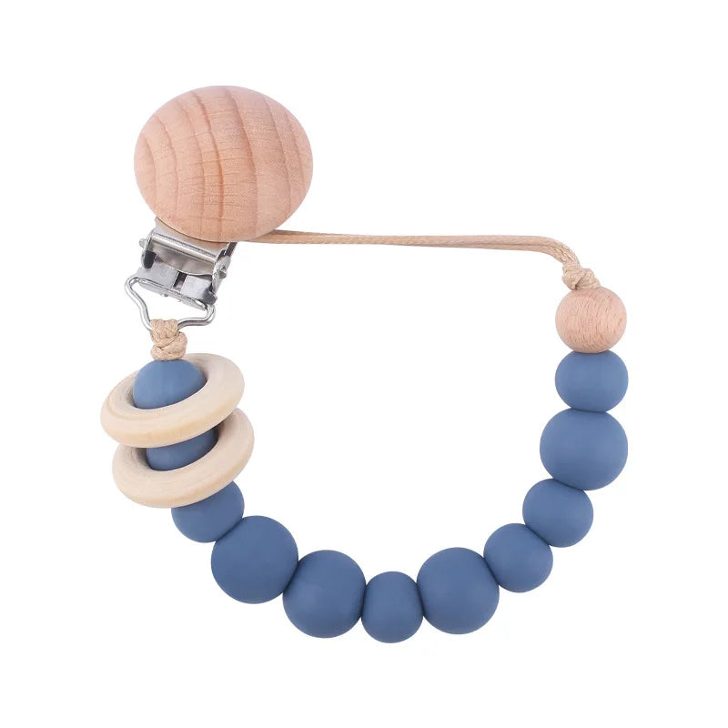 Silicone Bead Pacifier Clip Anti-Drop Chain