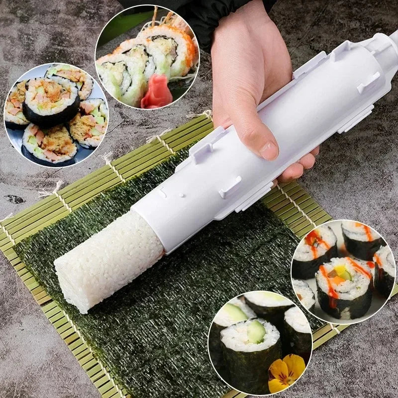 DIY Sushi Bazooka Cylinder Maker for Rice Rolls and Bento Snacks