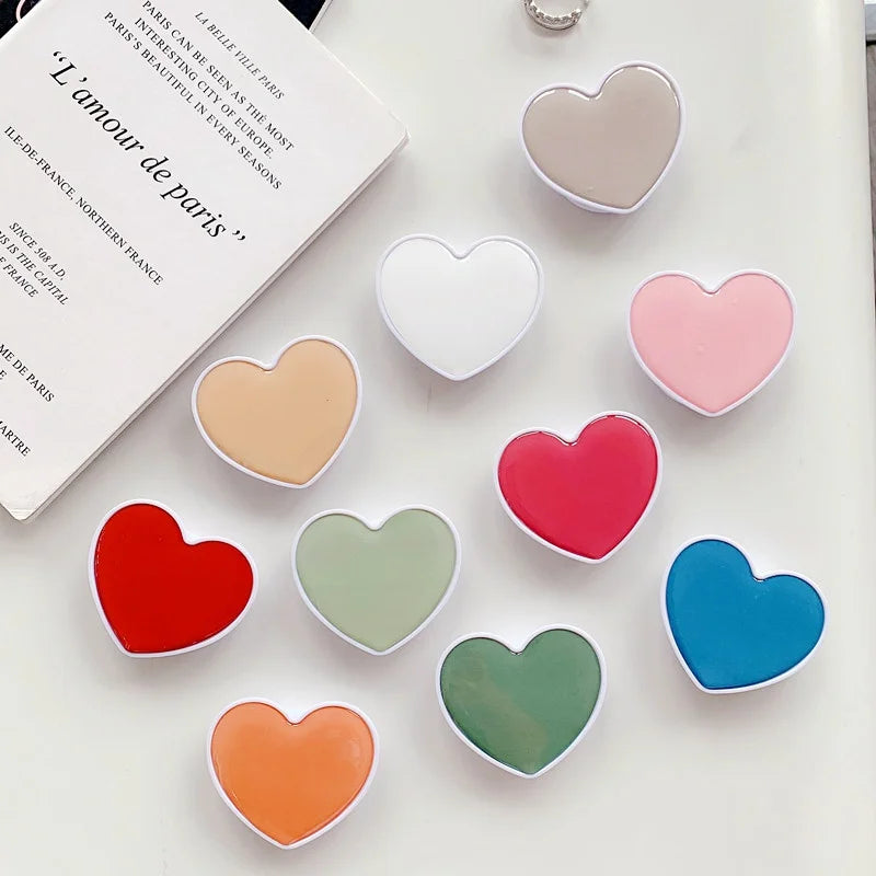 Heart-Shaped Universal Phone Socket Grip Stand for iPhone & Samsung