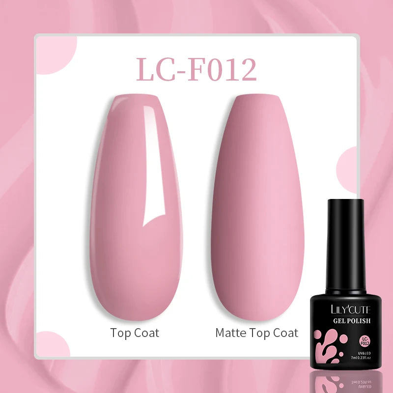 LILYCUTE 7ml UV LED Gel Nail Polish with 129 Color Options