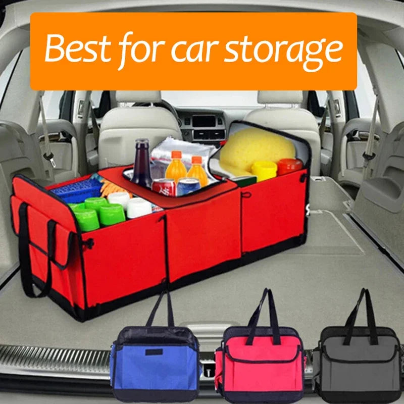 Collapsible Oxford Car Trunk Organizer - Foldable Cargo Storage Box