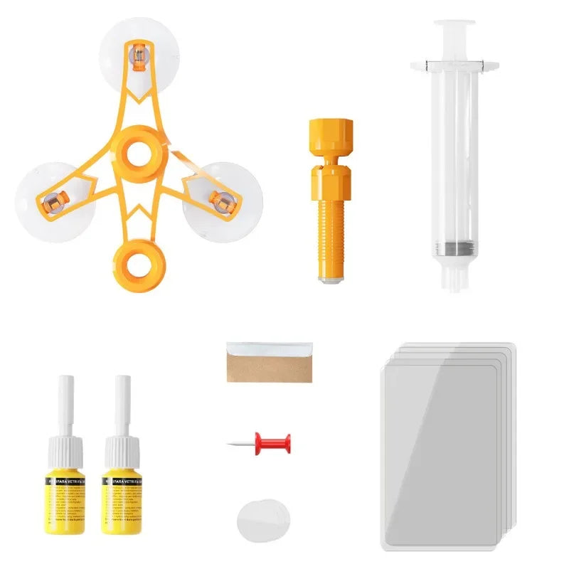 DIY Windshield Crack Repair Kit - Glass Scratch Resin Tool