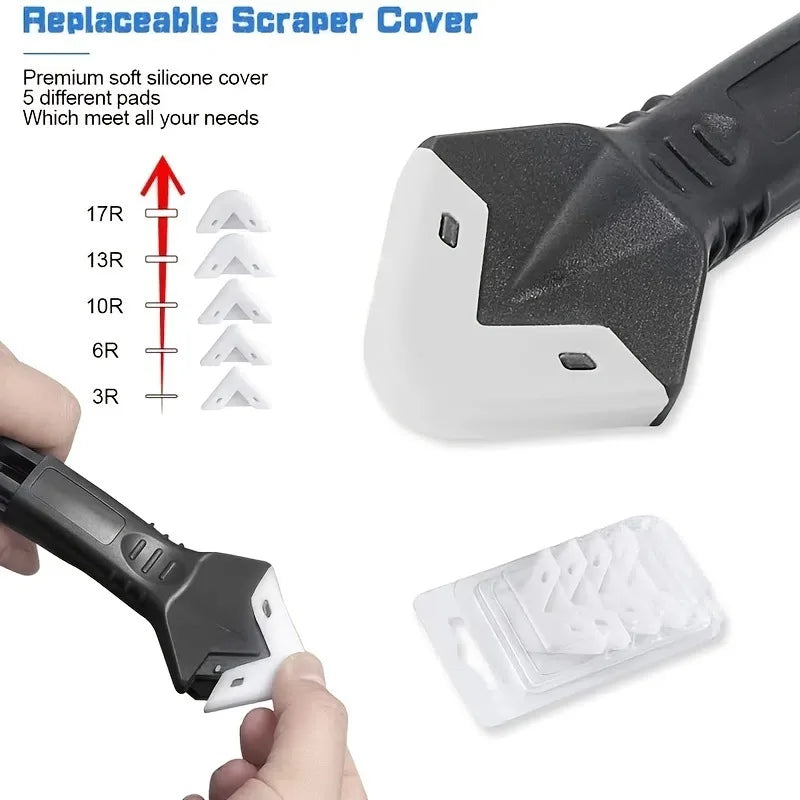 5-in-1 Silicone Scraper and Caulking Finisher Tool Set