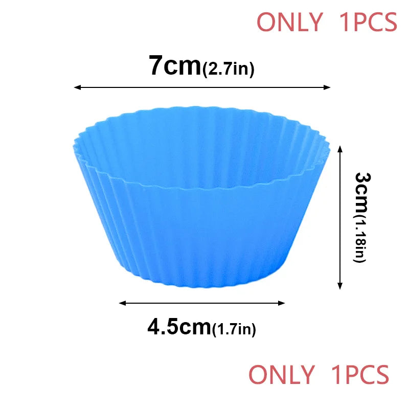 12-Piece Reusable Silicone Cupcake Mold Set for Muffins and Desserts