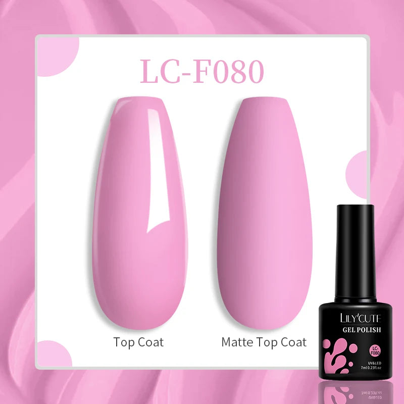 LILYCUTE 7ml UV LED Gel Nail Polish with 129 Color Options
