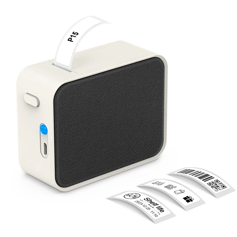 Marklife P15 Portable Bluetooth Thermal Label Printer with Inkless Printing