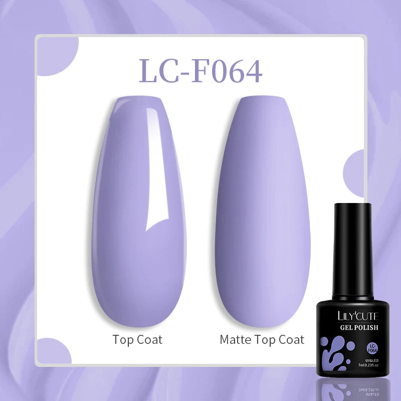 LILYCUTE 7ml UV LED Gel Nail Polish with 129 Color Options