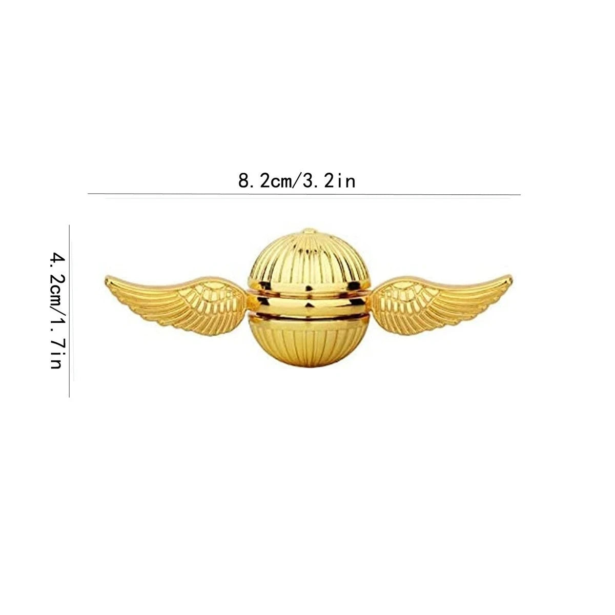 Golden Snitch Metal Fidget Spinner - Angel Wing Stress Toy