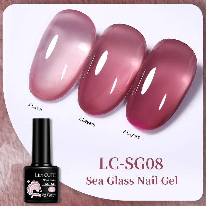 LILYCUTE 7ml UV LED Gel Nail Polish with 129 Color Options