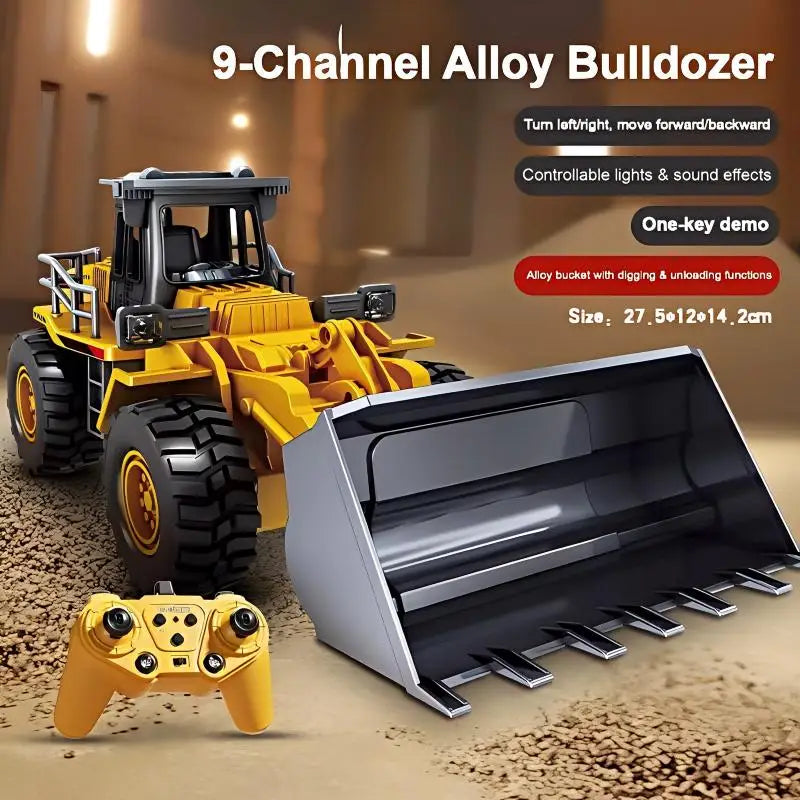 Alloy Remote Control Excavator Toy - Lights & Sound Vehicle