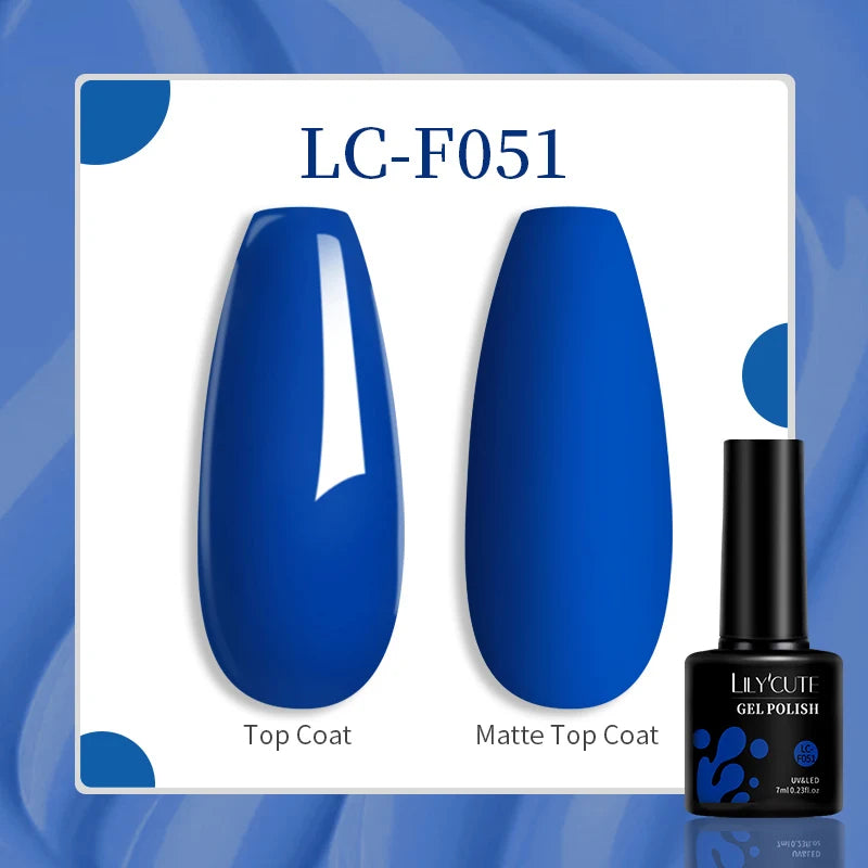 LILYCUTE 7ml UV LED Gel Nail Polish with 129 Color Options