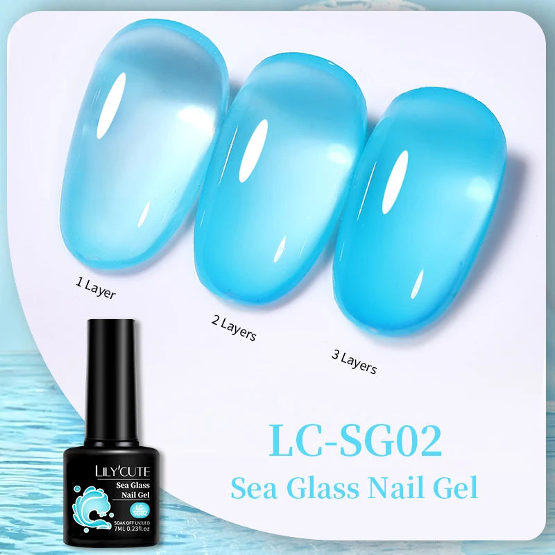 LILYCUTE 7ml UV LED Gel Nail Polish with 129 Color Options