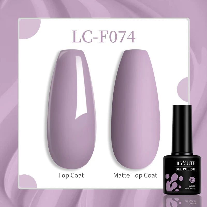 LILYCUTE 7ml UV LED Gel Nail Polish with 129 Color Options