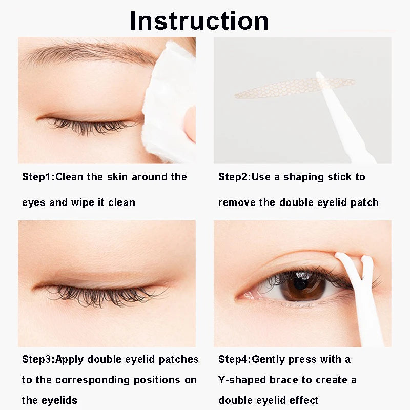 600-Piece Double Eyelid Lift Tape Set with Invisible Makeup Strips