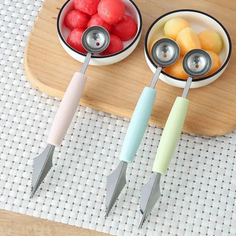 Double-Headed Stainless Steel Melon Baller and Fruit Scoop