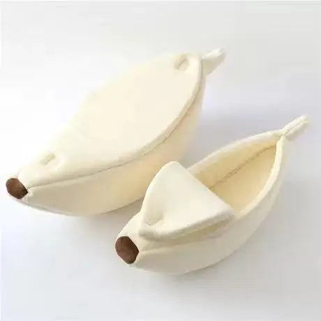 Cozy Banana Cat Bed House for Winter
