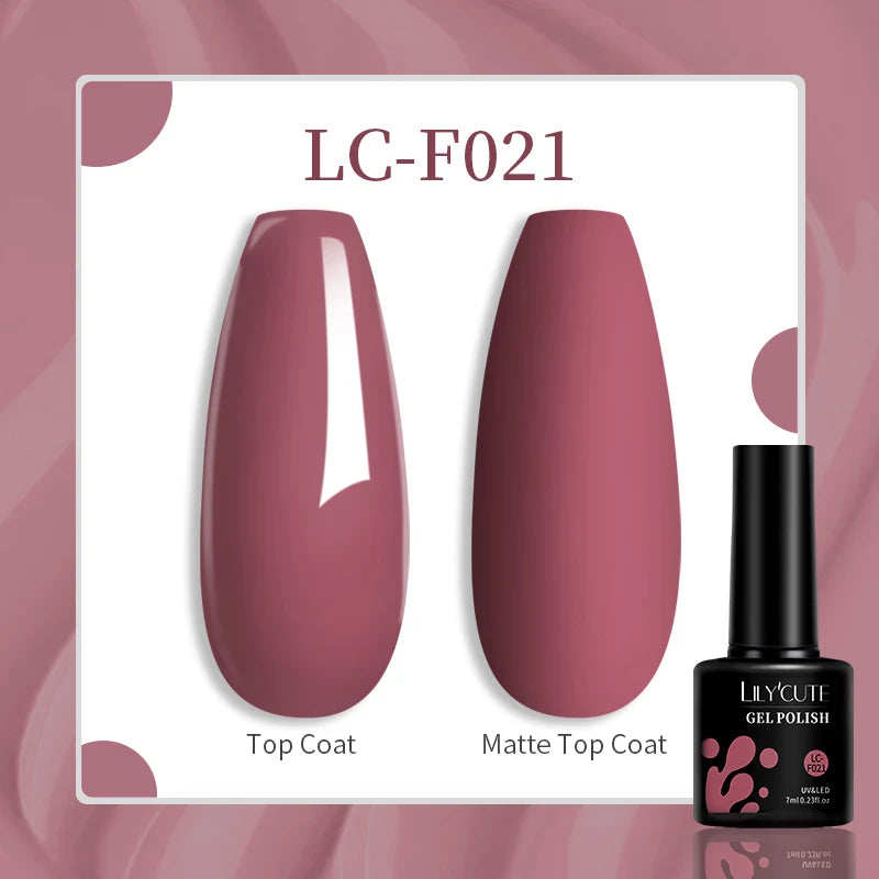 LILYCUTE 7ml UV LED Gel Nail Polish with 129 Color Options