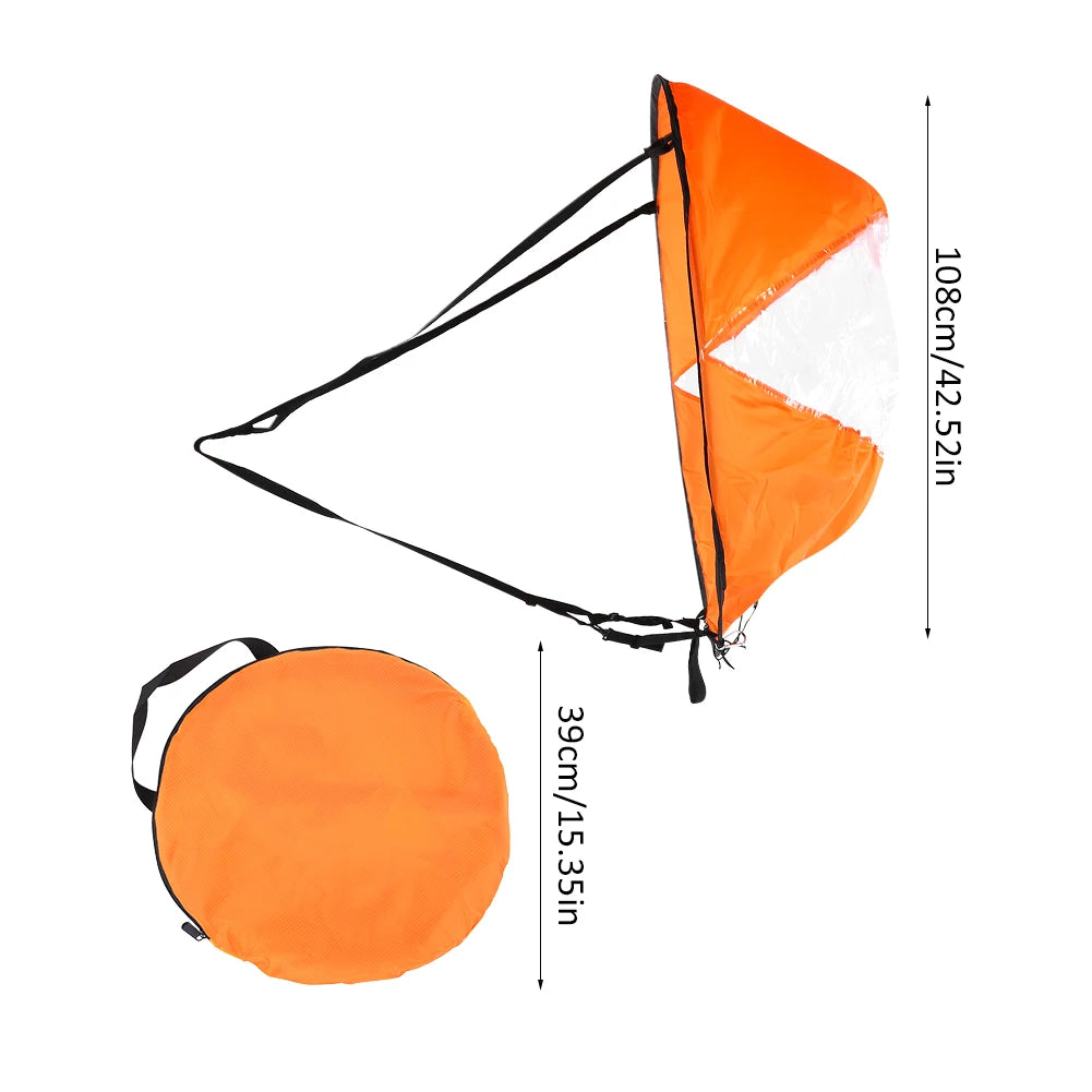 Portable Foldable Kayak Sail - High Transparency Canoe Wind Paddle