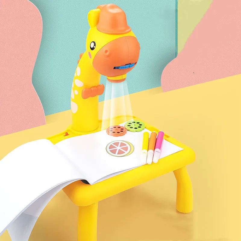Kids LED Projector Drawing Table Toy Set - Educational Art Desk