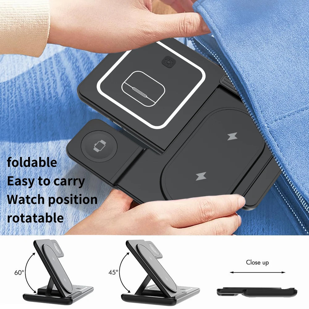 3-in-1 Foldable Wireless Charger Station for Samsung