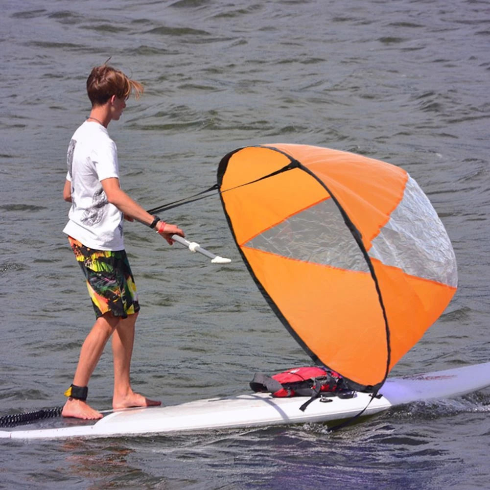 Portable Foldable Kayak Sail - High Transparency Canoe Wind Paddle