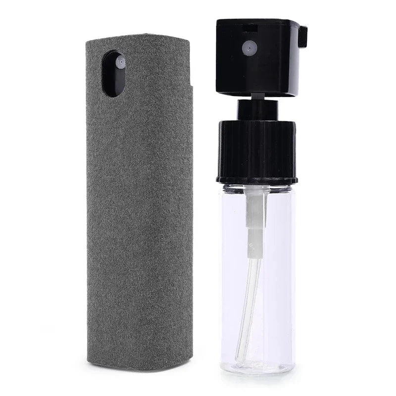 2-in-1 Microfiber Screen Cleaner Spray Bottle for Phones & Glasses