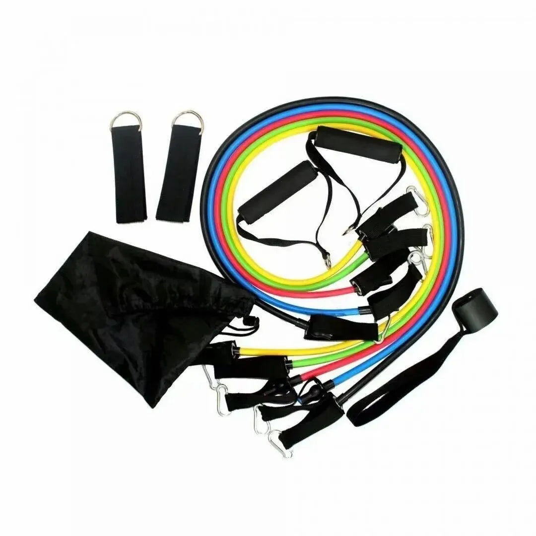 11-Piece TPE Resistance Band Set with Handles, Door Anchor & Carry Bag