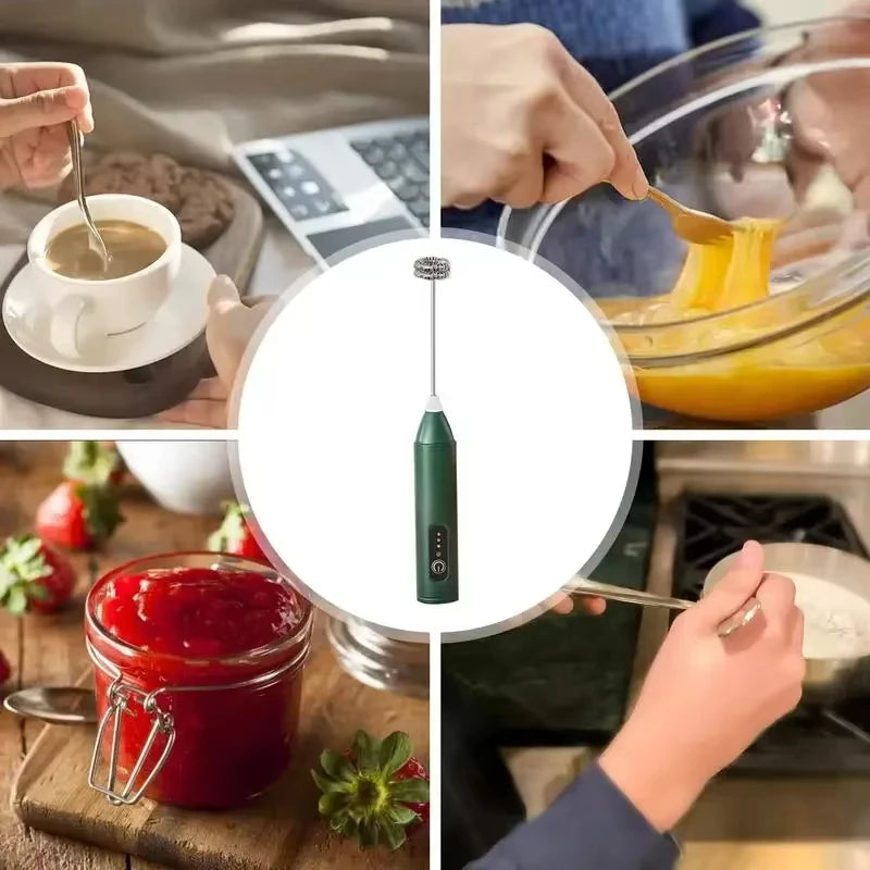 Rechargeable 3-Speed Handheld Food Mixer, Milk Frother and Egg Beater