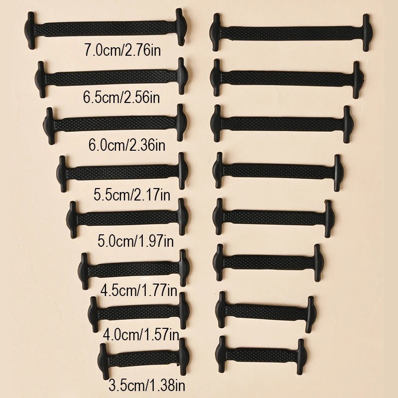 16-Piece No-Tie Silicone Shoelaces Set