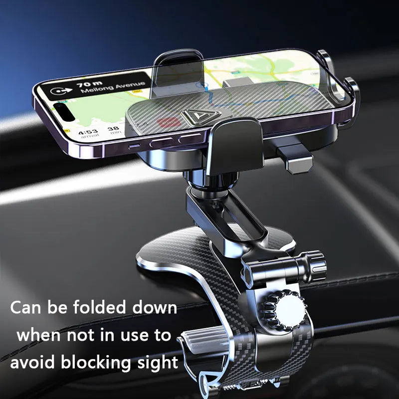 Gravity Car Dashboard Phone Holder with Crocodile Clip Mount