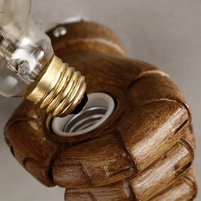 Retro Resin Fist Wall Sconce for Indoor Decor